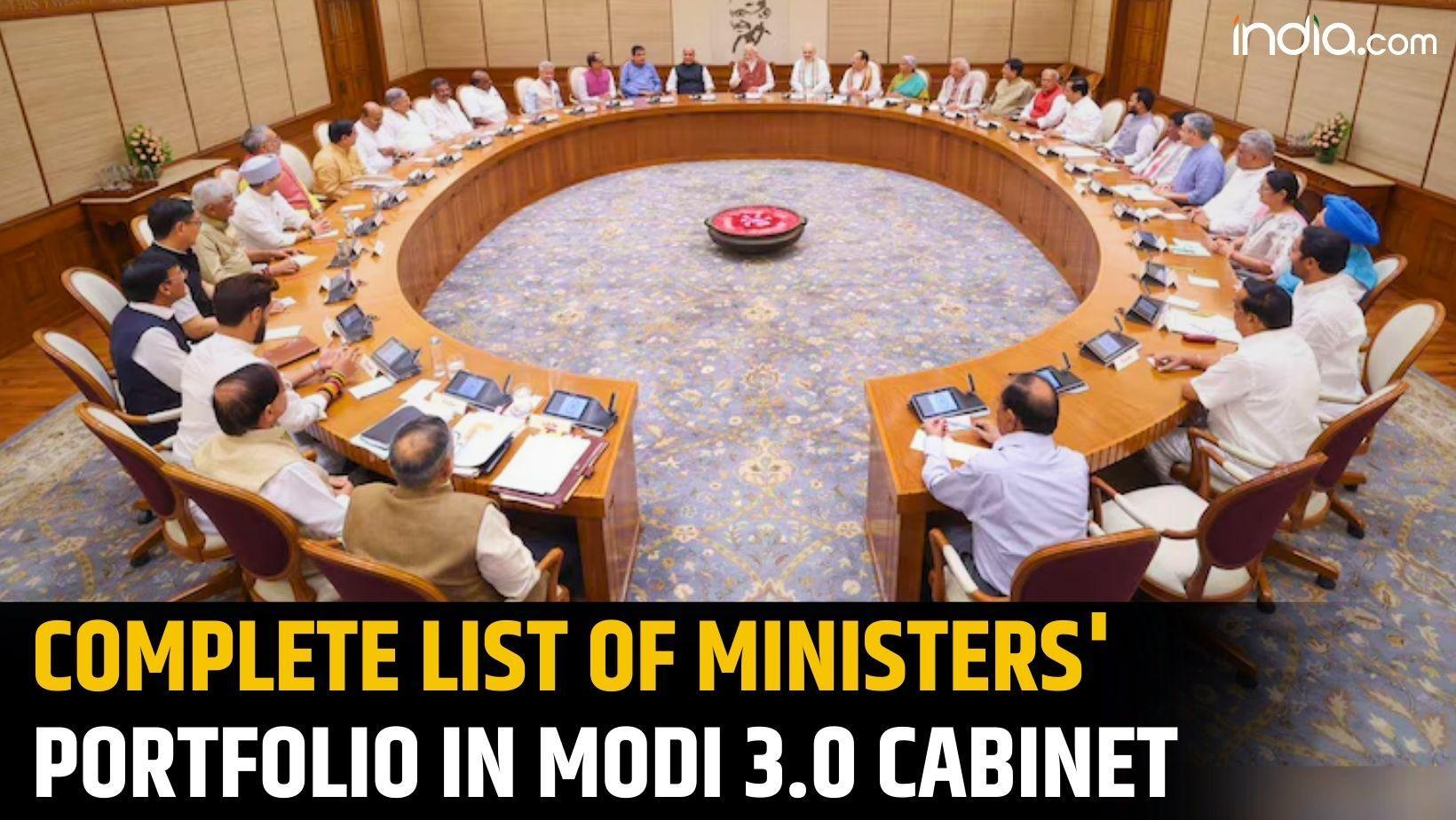 Narendra Modi 3.0: List of Cabinet Ministers who took oath with the Prime Minister
