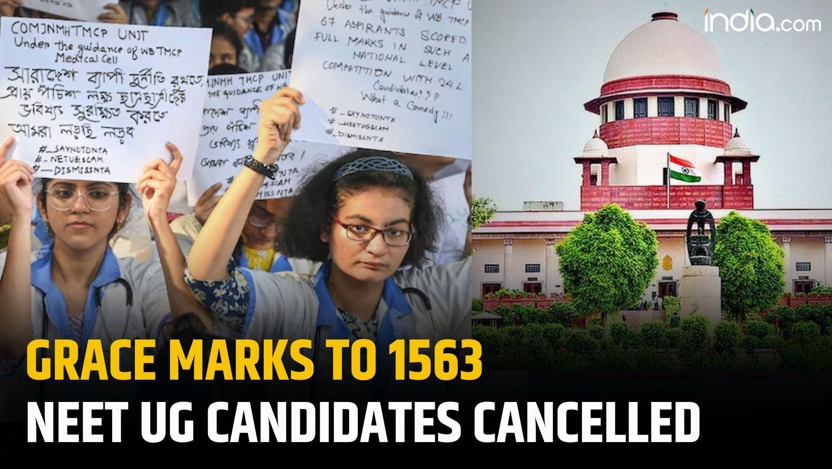 NEET UG 2024 to be reconducted for 1,563 students who were given grace marks