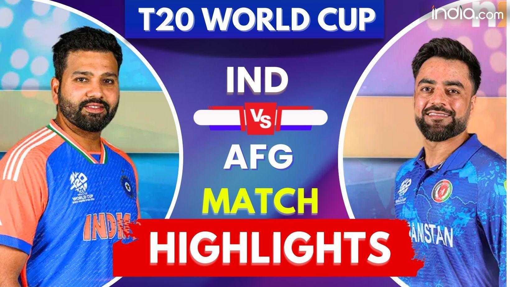 IND VS AFG T20 Highlights: Suryakumar Yadav, Jasprit Bumrah Shine as India's Super Eight Opener