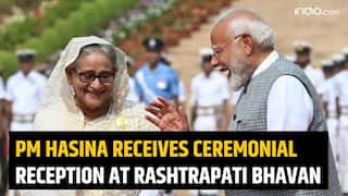 Bangladesh PM Sheikh Hasina accorded ceremonial reception at Rashtrapati Bhavan in New Delhi