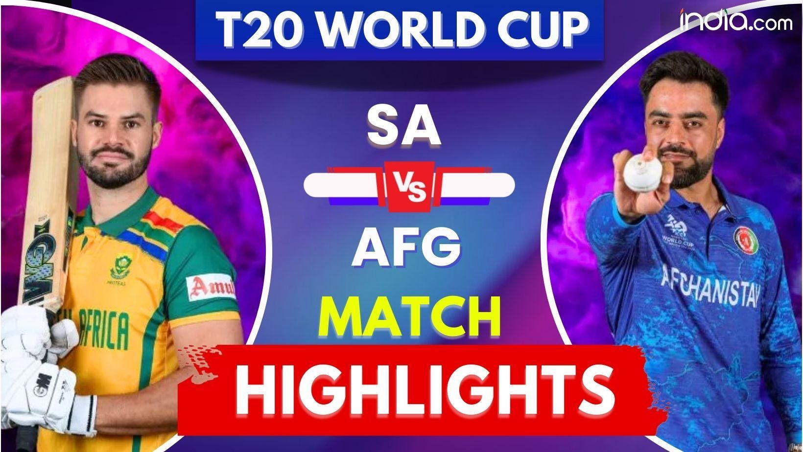 SA vs AFG Highlights, T20 World Cup 2024: SA beat AFG by 9 wickets in Trinidad and qualify for final