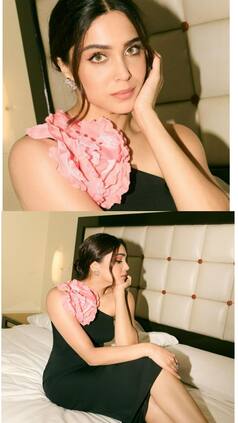 'Munjya' Actress Sharvari Wagh Stuns in Black Midi With 3-D Pink Flower Worth Rs 33K