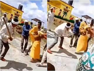 Madhya Pradesh: Viral Video Shows Woman Publicly Beaten With Stick In Dhar As Onlookers Watch