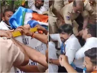 NEET Paper Leak: Students' Protest Turns Chaotic In Hyderabad As Protesters Try To Storm Union Minister Kishan Reddy's Residence | Watch