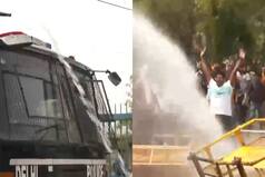 Delhi Police Use Water Cannons On BJP Workers Protesting Water Shortage: Watch
