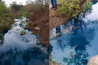 'Mysterious' Blue Water Starts Flowing In Dharashiv District Of Maharashtra: WATCH VIDEO