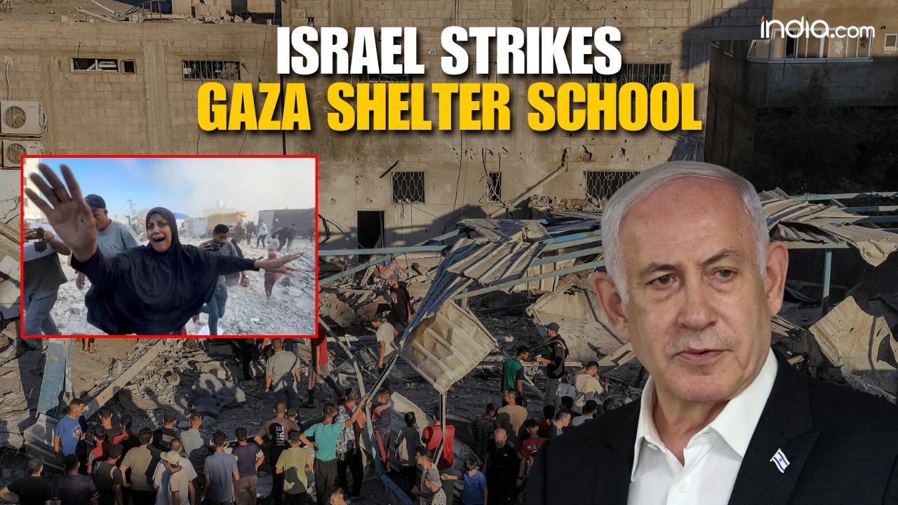 Israel   Hamas war: Israeli Strike Kills Dozens Sheltering in School Compound in Southern Gaza