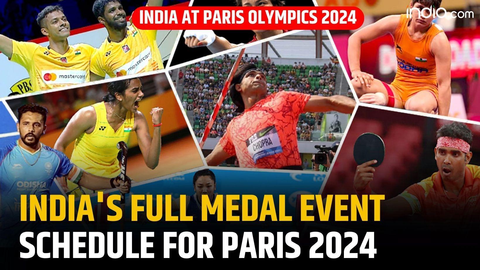 India at Paris Olympics 2024 Full schedule and results, eventwise