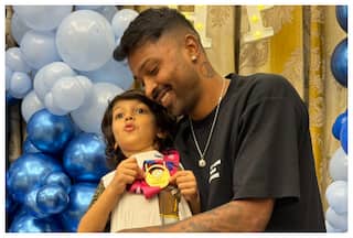 Hardik Celebrates T20 World Cup Victory With Son Agastya, Wife Natasha Unseen  In  Pictures