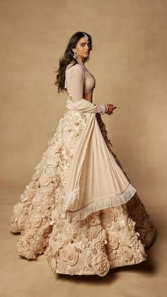 Isha Ambani Looks Majestic in Sabyasachi With 3D Florals, Birds And Pearls