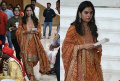 Isha Ambani Radiates Ethnic Elegance in Rs 1.10 Lakh Mustard Kurta Set at Mass Wedding- PICS