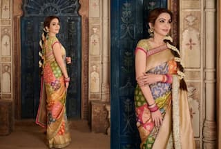 Nita Ambani Radiates Timeless Elegance in MM's Rare Rangkat Saree With 28 Chauk Jaal And Delicate Motifs