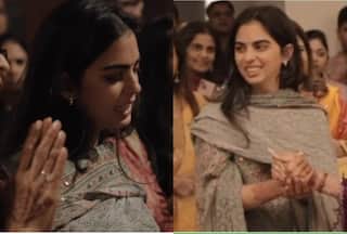 Isha Ambani Ditches The Glam For a Basic Chikankari Salwar Suit at NMACC Art Exhibit