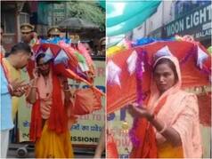 Taj Mahal Or 'Tejo Mahalaya'? Woman Carrying 'Kavad' Reaches Iconic Tomb To Offer Gangajal At 'Shiva Temple'