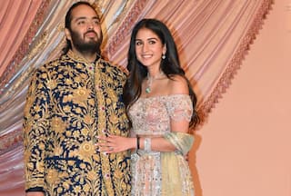 Anant Ambani, Radhika Merchant Are All Smiles As They Pose For Paparazzi's on Sangeet Night