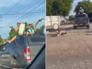 Funny Video: कार की छत पर ड्रम बजाने लगा शख्स, तभी जो हुआ कल तक हंसेंगे  | देखें वीडियो