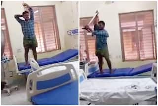 Watch: Mentally Unstable Man Attacks Staff, Creates Ruckus In Andhra Pradesh Hospital