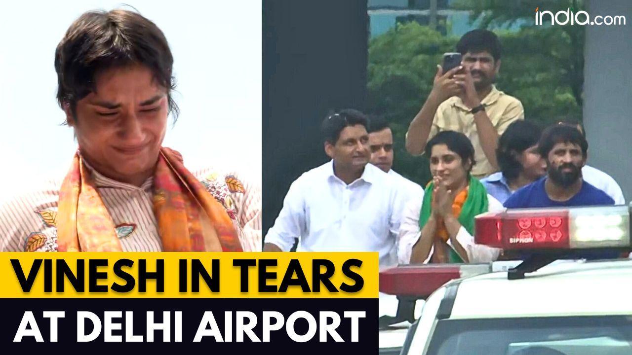 Vinesh Phogat in Tears Over Hero's Welcome at Delhi Airport