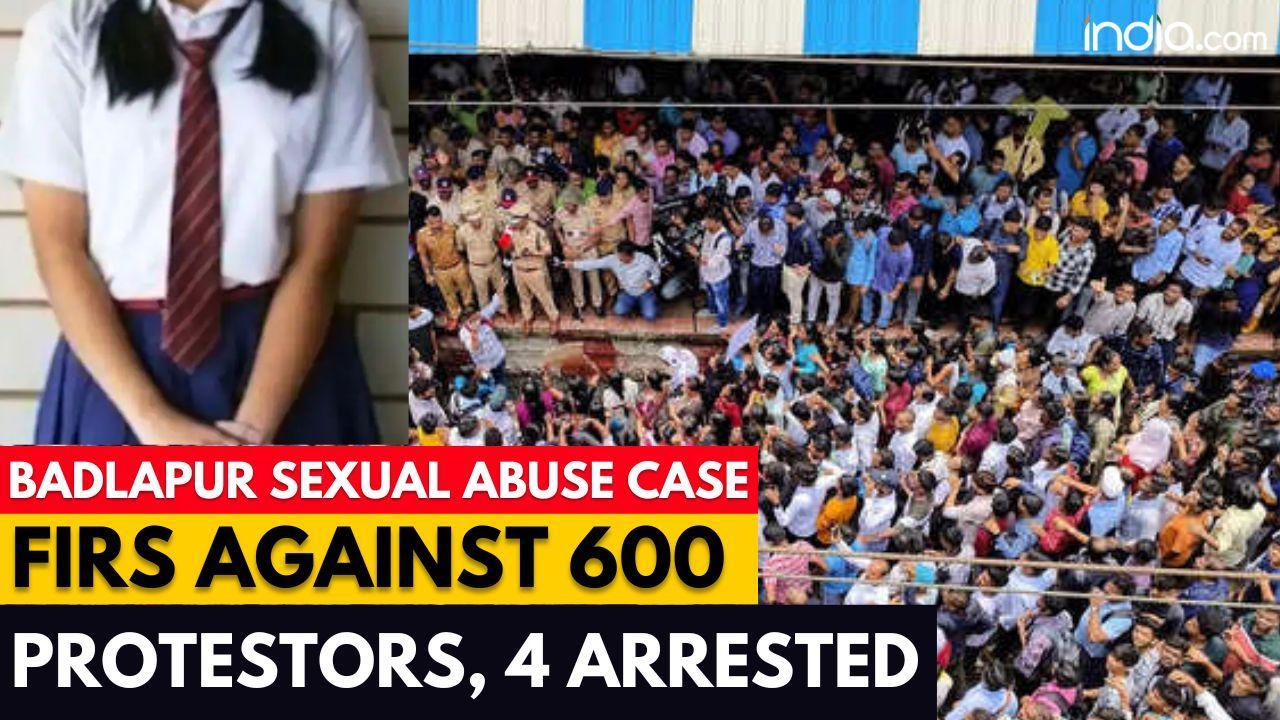Badlapur Sexual Abuse Case: 500 Protesters Face 4 FIRs, 66 Arrested Amid Citywide Internet Blackout