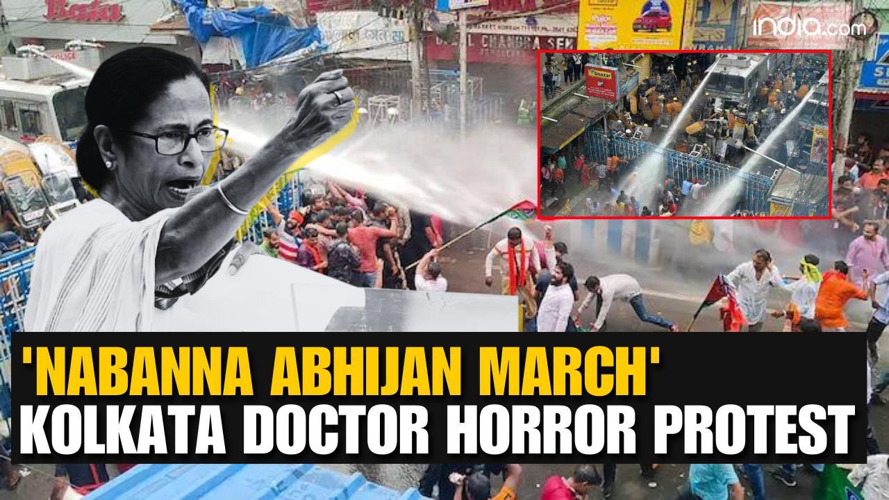 Kolkata RG Kar Case: Kolkata Police Clash with Protesters in Teargas and Lathi Charge Showdown