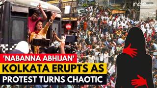 Nabanna March: Kolkata Cops Deploy Water Cannons, Tear Gas, and Baton Charges Against Protesters