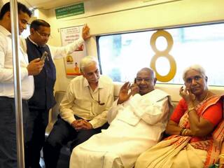 'My Wish Fulfilled': Ex-PM Deve Gowda Rides Delhi Metro, 3 Decades After Approving Project | WATCH