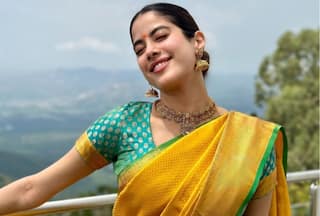 Janhvi Kapoor's Saree Saga Continues in Traditional Kanjeevaram Pick And Temple Jewellery During Her Tirupati Visit on Sridevi's Birthday- See Pic