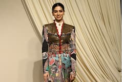 Khushi Kapoor Slays the Night in Anamika Khanna's Sartorial Silk Coat With Coin Ornaments - Pics