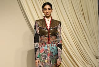 Khushi Kapoor Slays the Night in Anamika Khanna's Sartorial Silk Coat With Coin Ornaments - Pics