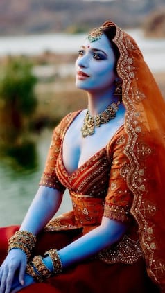 Tamannaah Bhatia Exudes Radha-Krishna's Pure Elegance in Silk Lehenga And Organza Dupatta