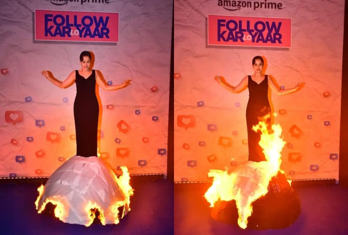 Urfi Javed Burns Her Eyebrows and Lashes While Setting Dress on Fire- Watch