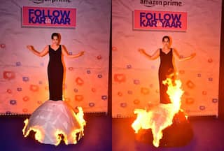 Urfi Javed Burns Her Eyebrows and Lashes While Setting Dress on Fire- Watch