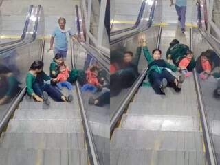 Viral Video Today: एस्केलेटर पर ये क्या करने लगीं महिलाएं, बच्चे को भी आफत में डाल दिया | हिला देगा वीडियो