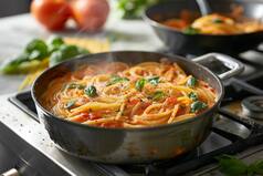 Make A Delicious Creamy Tomato Basil Pasta In 5 Simple Steps