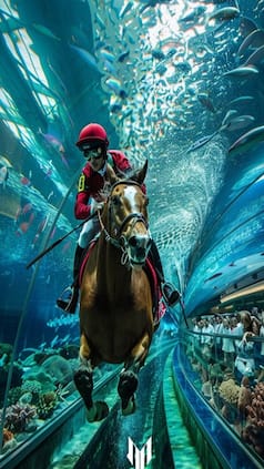 Underwater Horse Racing In Dubai - Stunning AI Images