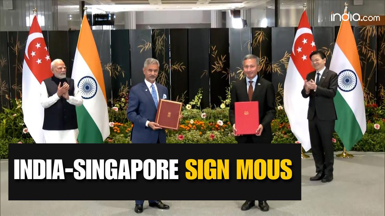 India-Singapore MoUs Signed: PM Modi and PM Lawrence Wong Meet in Singapore