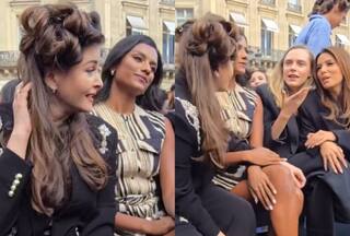 Aishwarya Rai enjoys with Simone Ashley and Eva at Paris Fashion Week in unique hairdo