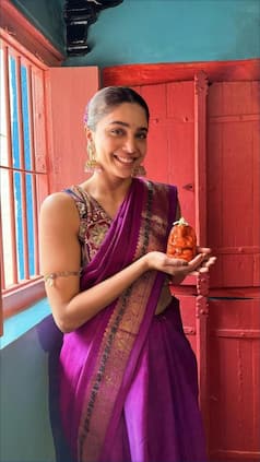 Sharvari Wagh Drapes Special Heirloom Kanjeevaram Saree to Celebrate Ganesh Chaturthi