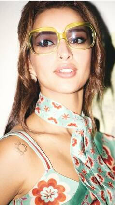 Triptii Dimri inspired teal floral organza saree brings retro charm in modern style