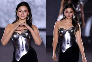 Alia Bhatt's dazzles the ramp as she debuts at Paris Fashion Week in a metallic breastplate, netizens say, 'My jigra is  beaming...'