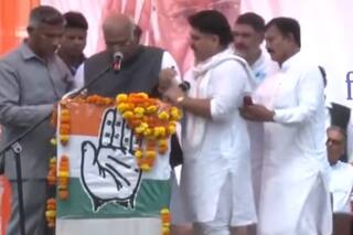 Kharge nearly passes out during Kathua rally, says 'not going to die before   '; Video surfaces