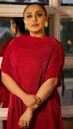 Rani Mukerji is red-y to steal our hearts in pleated tunic and lounge pants