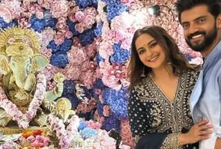 Sonakshi-Zaheer ने साथ में की गणपति बप्पा की आरती, यूर्जस बोले 'भाभी रोजा रखेंगी क्या'?