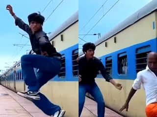 Train Ka Video: रील बनाने वालों को अब सलाम करेंगे, जान पर खेलकर बचा ली बुजुर्ग की जान | देखें वीडियो