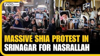 J&K: Shia Muslims Protest in Srinagar Over Killing of Hezbollah Leader Sayyed Hassan Nasrallah