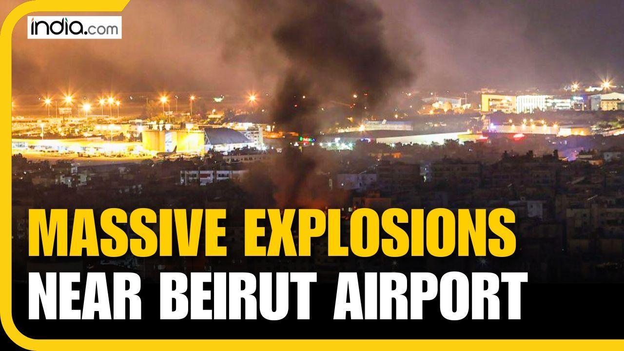 Israel-Lebanon conflict: Big Explosions Near Beirut Airport Right After Plane Lands | Lebanon