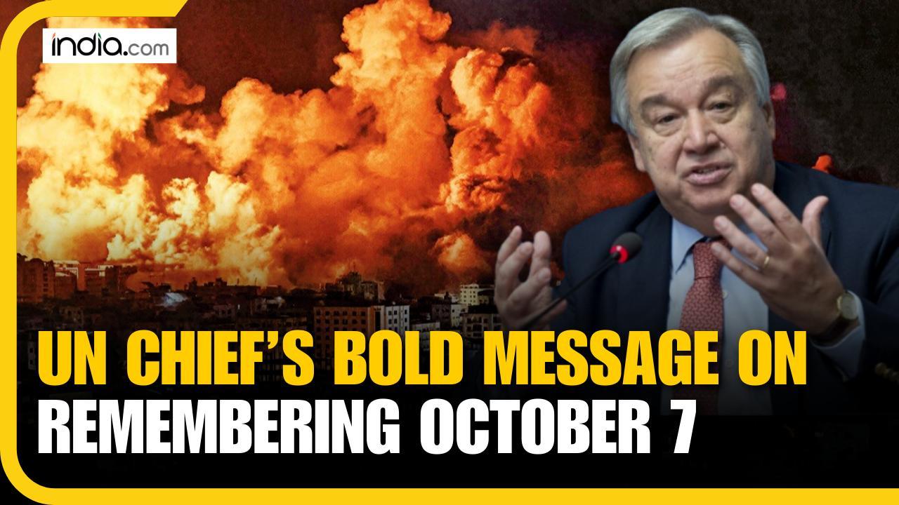 UN Chief Ant  nio Guterres Addresses One Year Since October 7 Attacks in Powerful Video Message