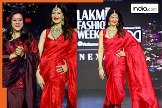 Sanjeeta Bijlani sets hearts racing in see-through red saree, fans say 'what a comeback' - Watch