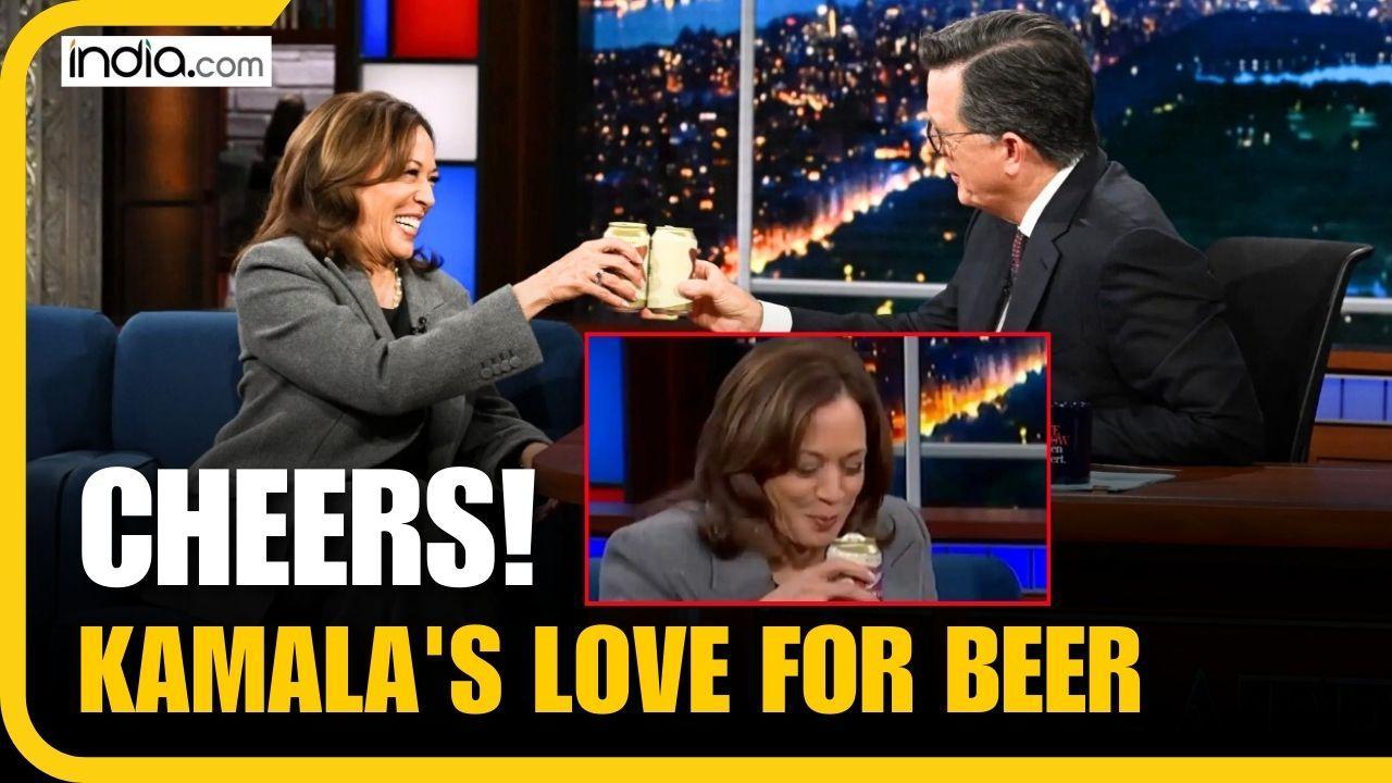 'Cheers': Kamala Harris Surprises Everyone by Drinking Beer During a Live TV Interview