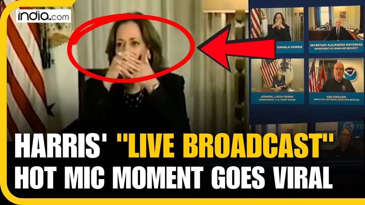 'It   s a Live Broadcast' Kamala Harris' Hot Mic Slip During Hurricane Briefing Goes Viral